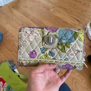 Vera Bradley Turnlock Wallet in Watercolor